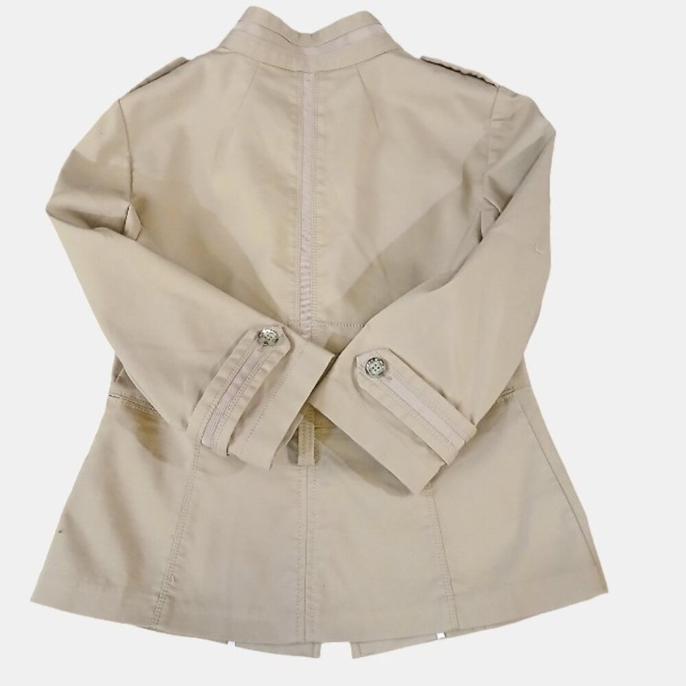 WHITE HOUSE BLACK MARKET Golden Tan Jacket with Satin & Button Details - Picture 4 of 11